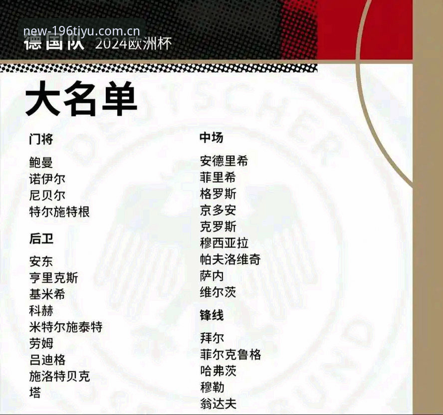 德国队世界杯大名单最新动态：诺伊尔时隔两年回归，18岁新星卡尔首度入围